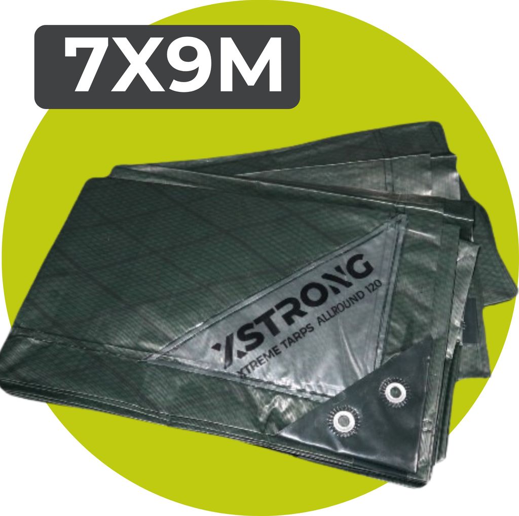 Xstrong Allround 120 - Abdeckplane - 7x9 - grün - Wasserdicht & UV-beständig