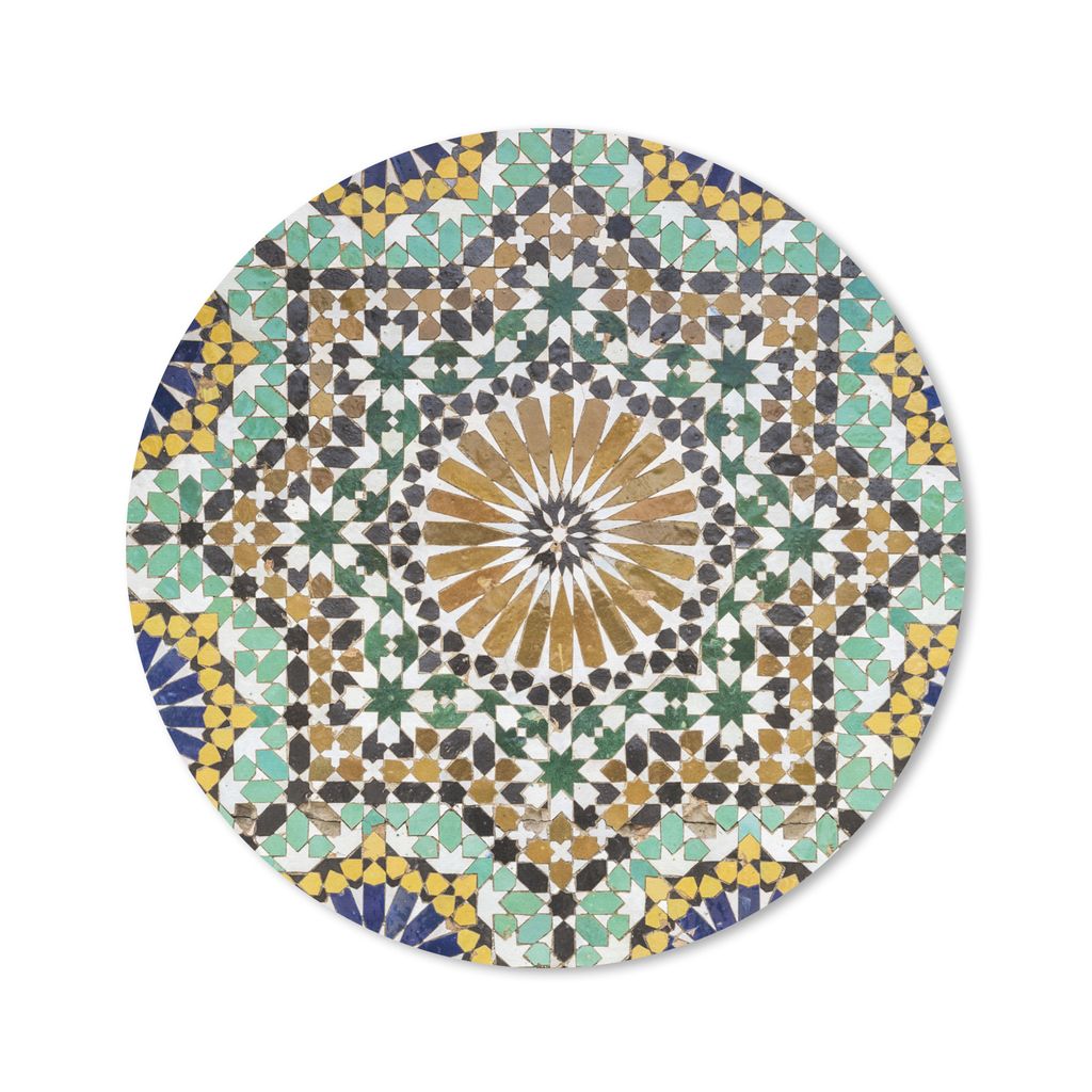 MuchoWow Mauspad Mousepad Eine Nahaufnahme eines marokkanischen Mosaiks 40x40 cm - Mousepads - Maus Mat - Pad - Mausunterlage - Schreibtisch Acce...