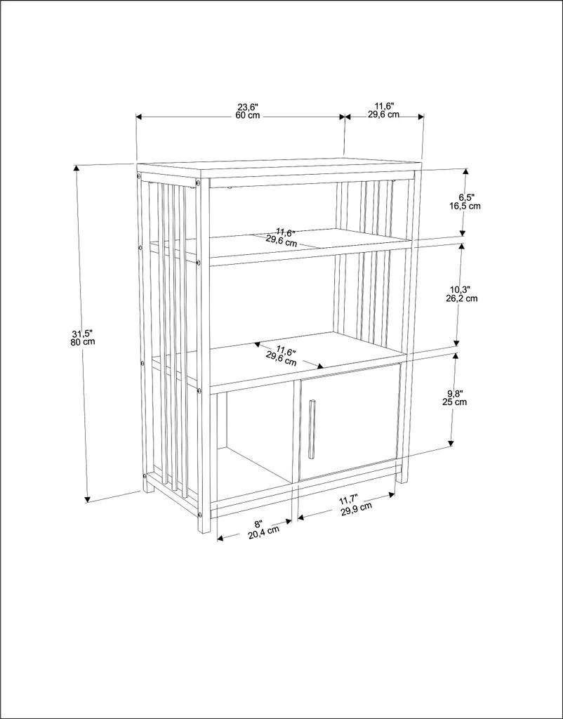 Bibliothèque de Bureau Compacte Rangement Documents Vert Foncé et Blanc