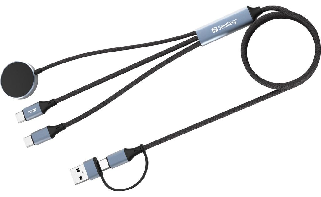 Sandberg 441-69, 1,2 m, USB A/USB C, 2 x USB-C/MagSafe, Immagine del prodotto 
