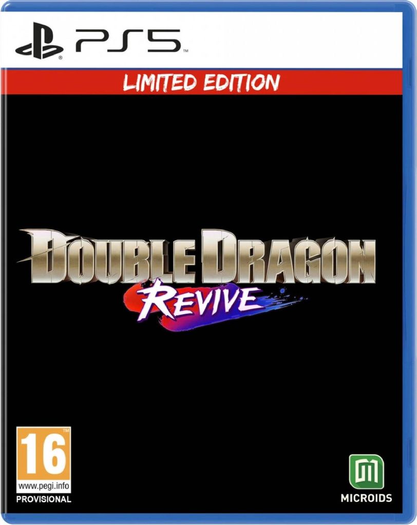 The image shows the front cover of a PlayStation 5 game case for "Double Dragon Revive Limited Edition".
