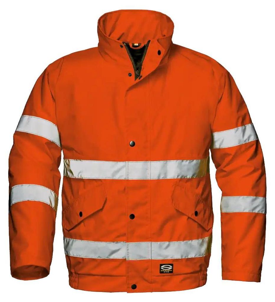 Sir Safety Super Essential Warnschutzjacke wasserabweisend, gefüttert, mit Kapuze, L, HI-VIS ORANGE
