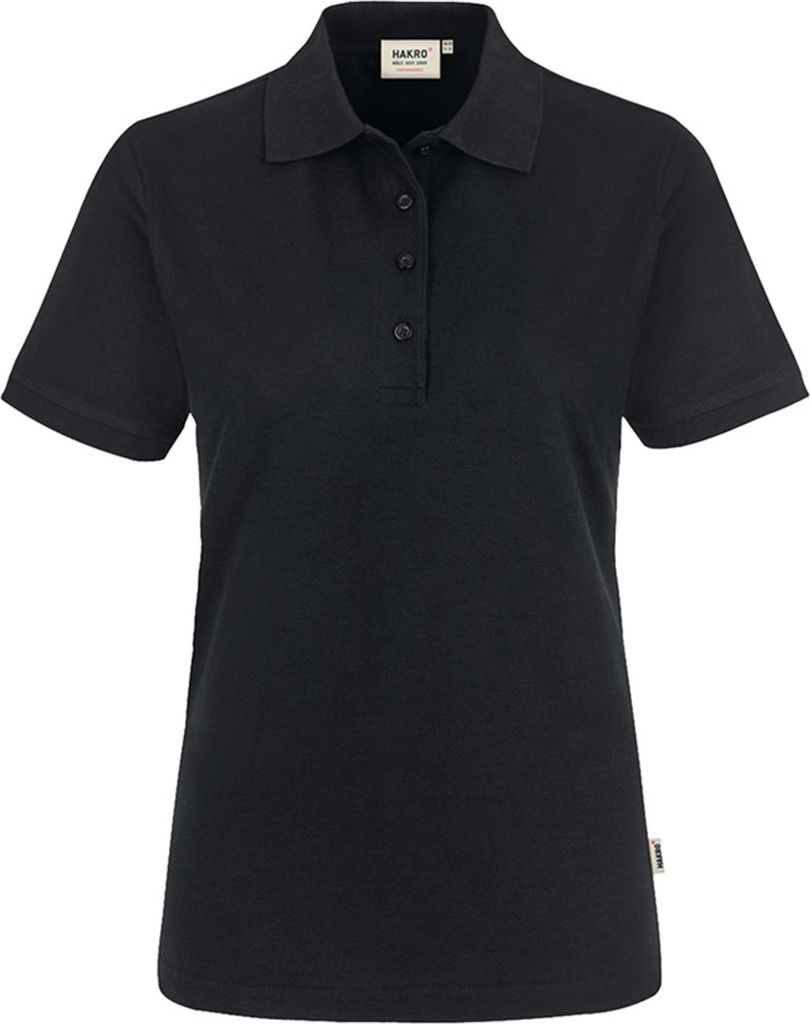 HAKRO Damen Poloshirt Mikralinar 216, schwarz, L