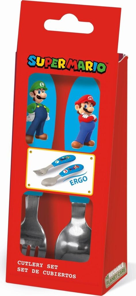 Super Mario Brothers Set de couverts Ergo en métal, 2 Image du produit 