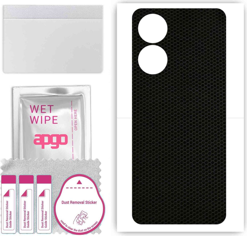 apgo Rückseite Schutzfolie, Skin, kompatibel mit Oppo A1 Energy Edition, Hinten Displayschutzfolie aus Vinylfolie, kratzfest, einfache Montage - M...