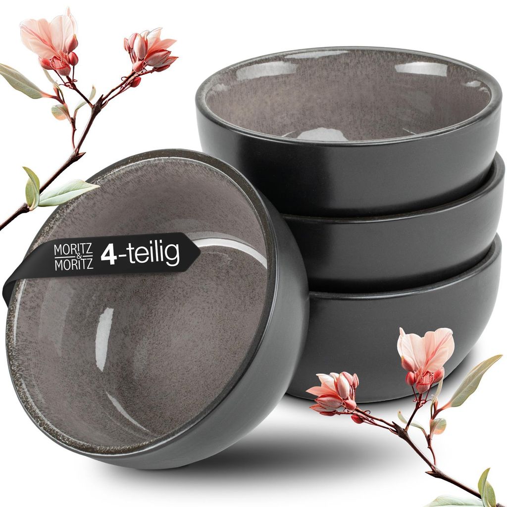 Moritz & Moritz VIDA 4tlg Miso Schalen Anthrazit (ohne Produktbild 