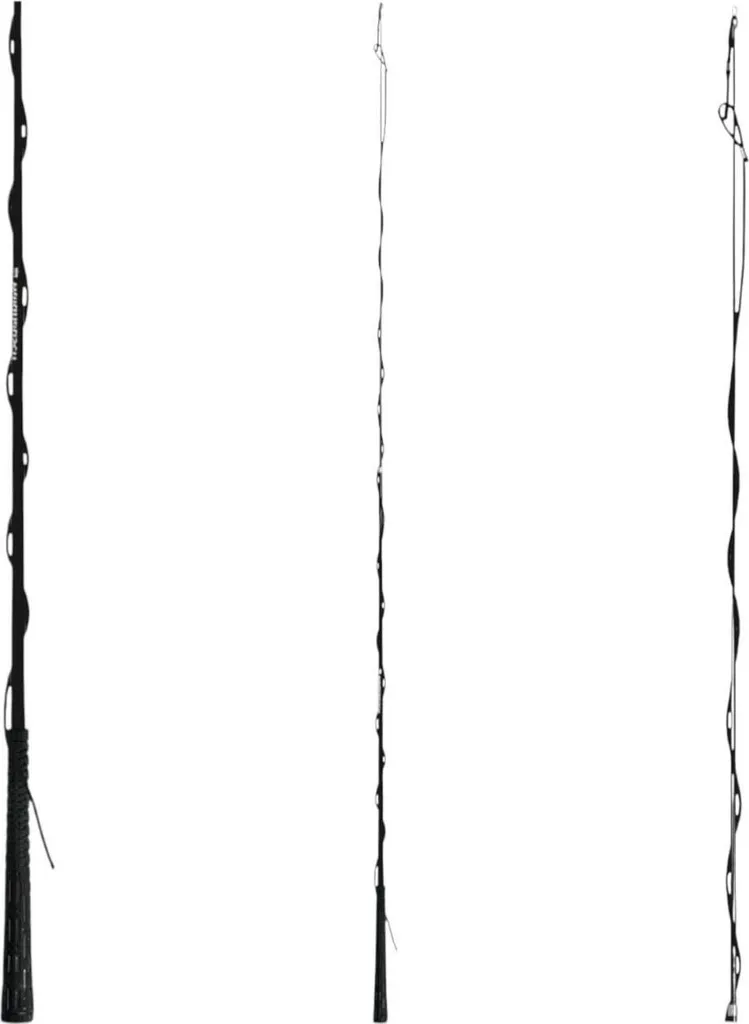 Fouet de longe télescopique 300 cm noir pour entraînement équin