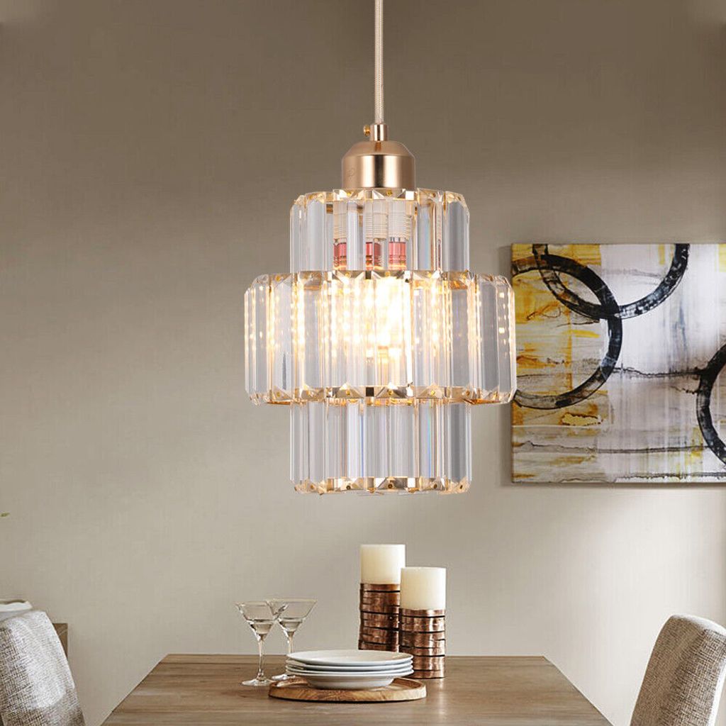 Fortuna Lai Kristall Pendelleuchte Moderne Kronleuchter Deckenleuchten Wohnzimmer Küche E27