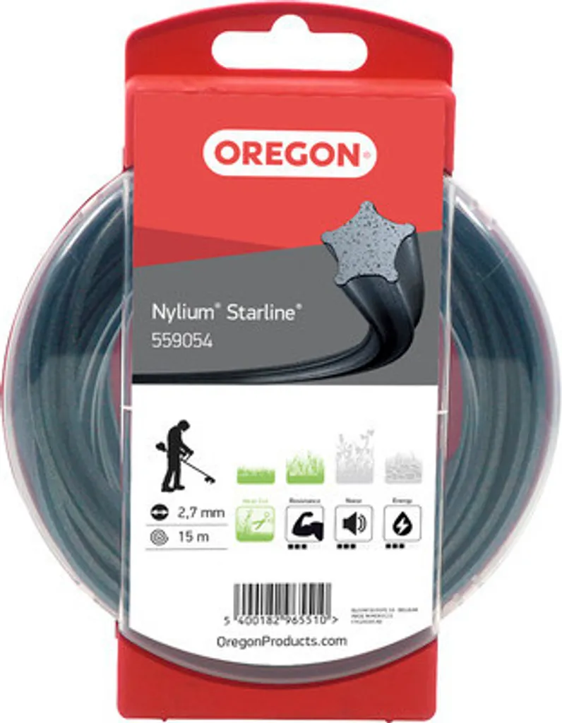 Fil nylon Oregon Nylium Starline 2,7 mm haute résistance thermique 15 m