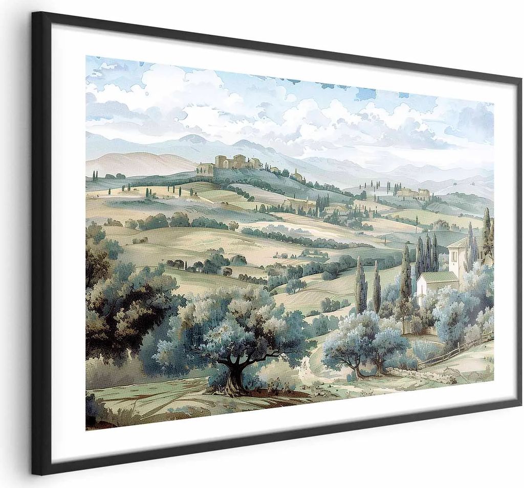 Posterpapier Poster - Landscape with Sunny Green Fields 90x60 cm Landschaften c-H-10043-ao-a