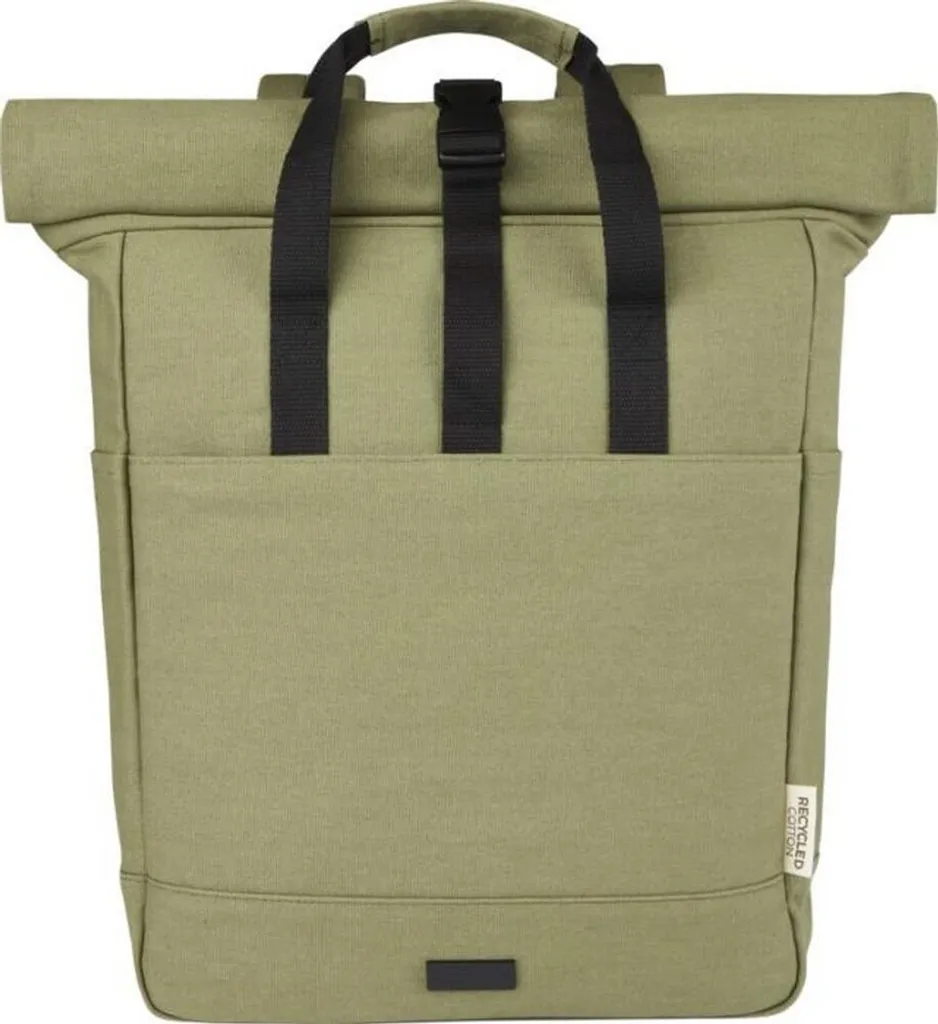 Zaino Canvas Joey Rolltop Oliva | Robusto per Laptop 15" 15L