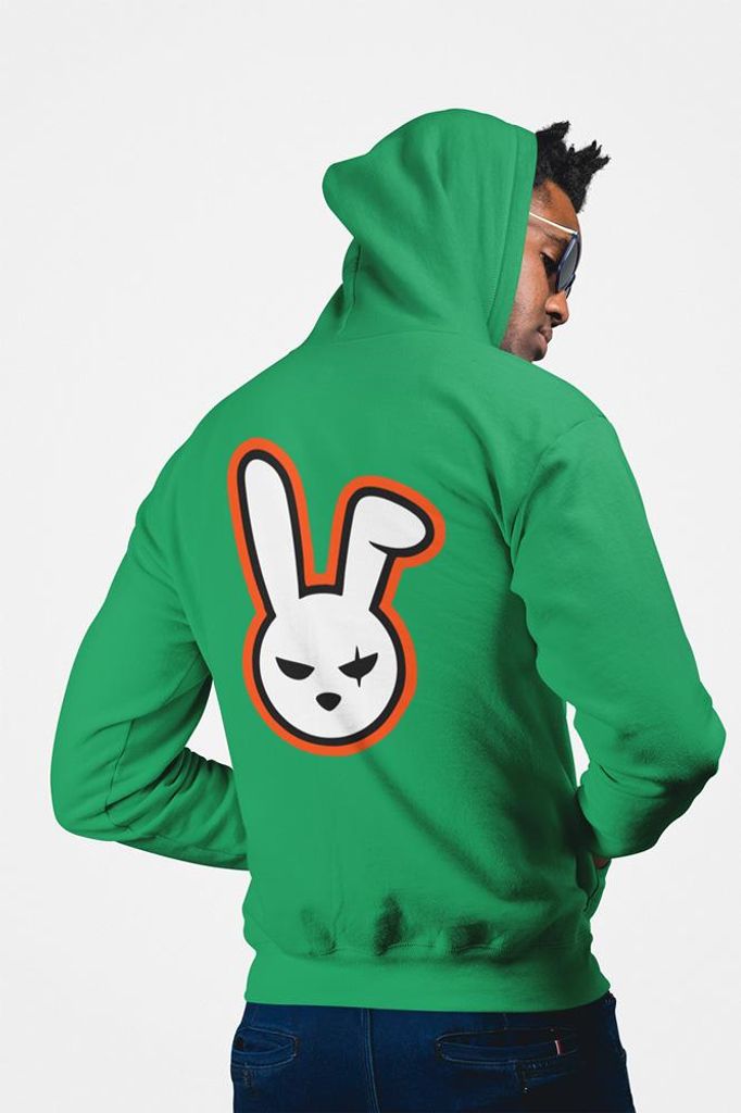 D&B Uni Hoodie ZIPEB00009 Bunny Grün-Größe XL