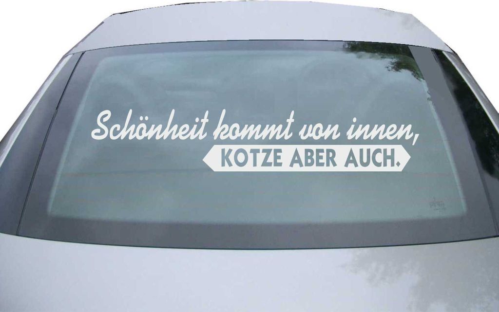 Indigos UG - Aufkleber Heckscheibe & Motorklappe DE2139 - silber - 600x114 mm - kommt von innen - Auto Scheiben Fenster Heckklappe Tuning Racing JD...