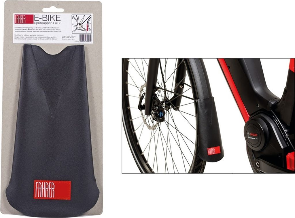 Fahrer Spritzlappen "Latz" E-Bike schwarz 22 x 12 (LxB) Produktbild 