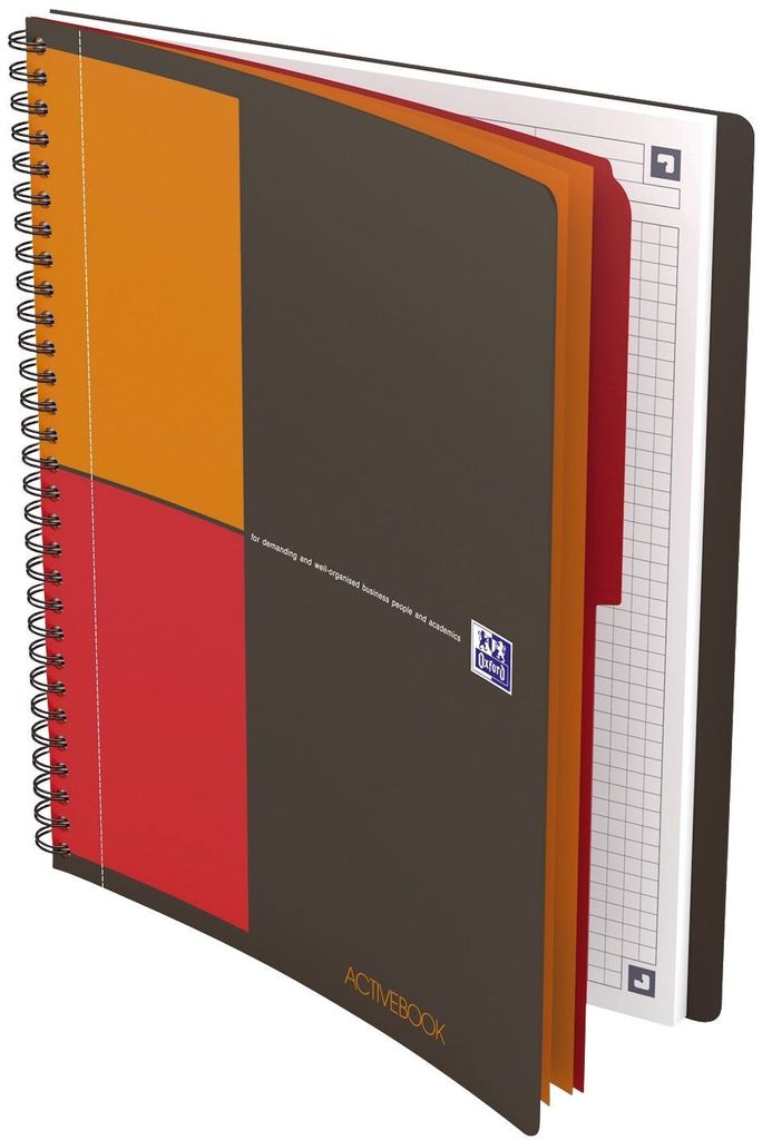 Oxford International Collegeblock "ACTIVEBOOK" B5 kariert 80 Blatt
