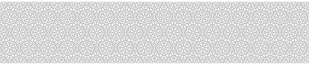 Sichtschutzfolie – XL GRAUE ROSETTEN – Aufkleber für Fenster und Duschtüren – 40 x 200 cm
