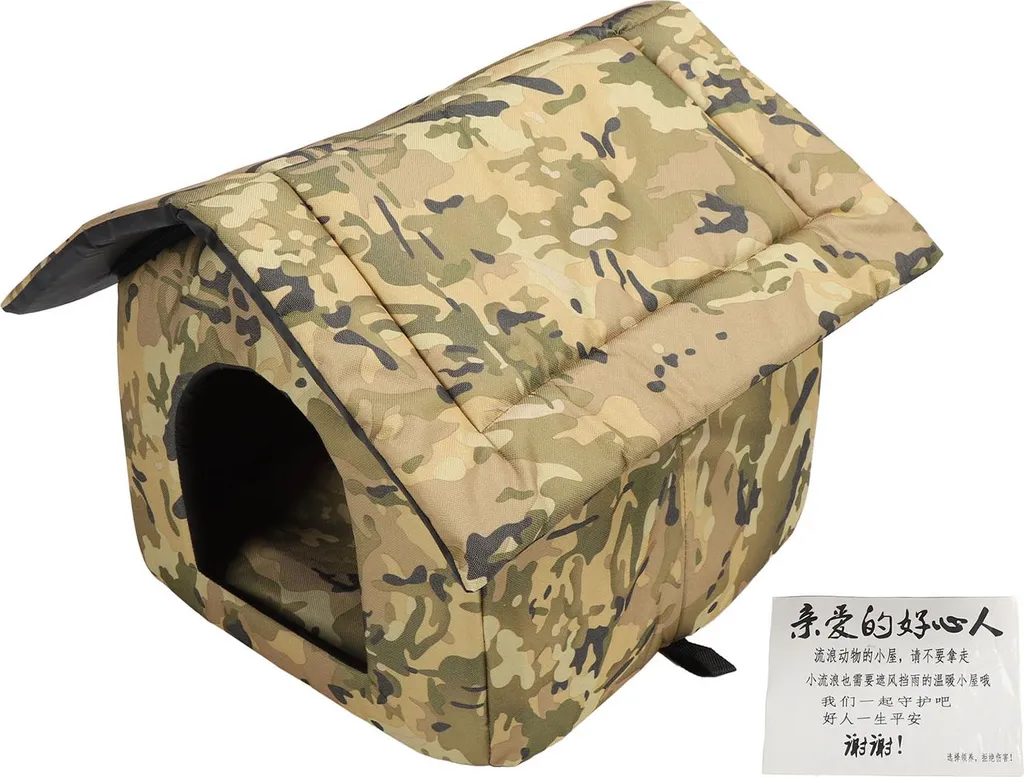 Niche pour chat sauvage imperméable et abri chien pour intérieur L
