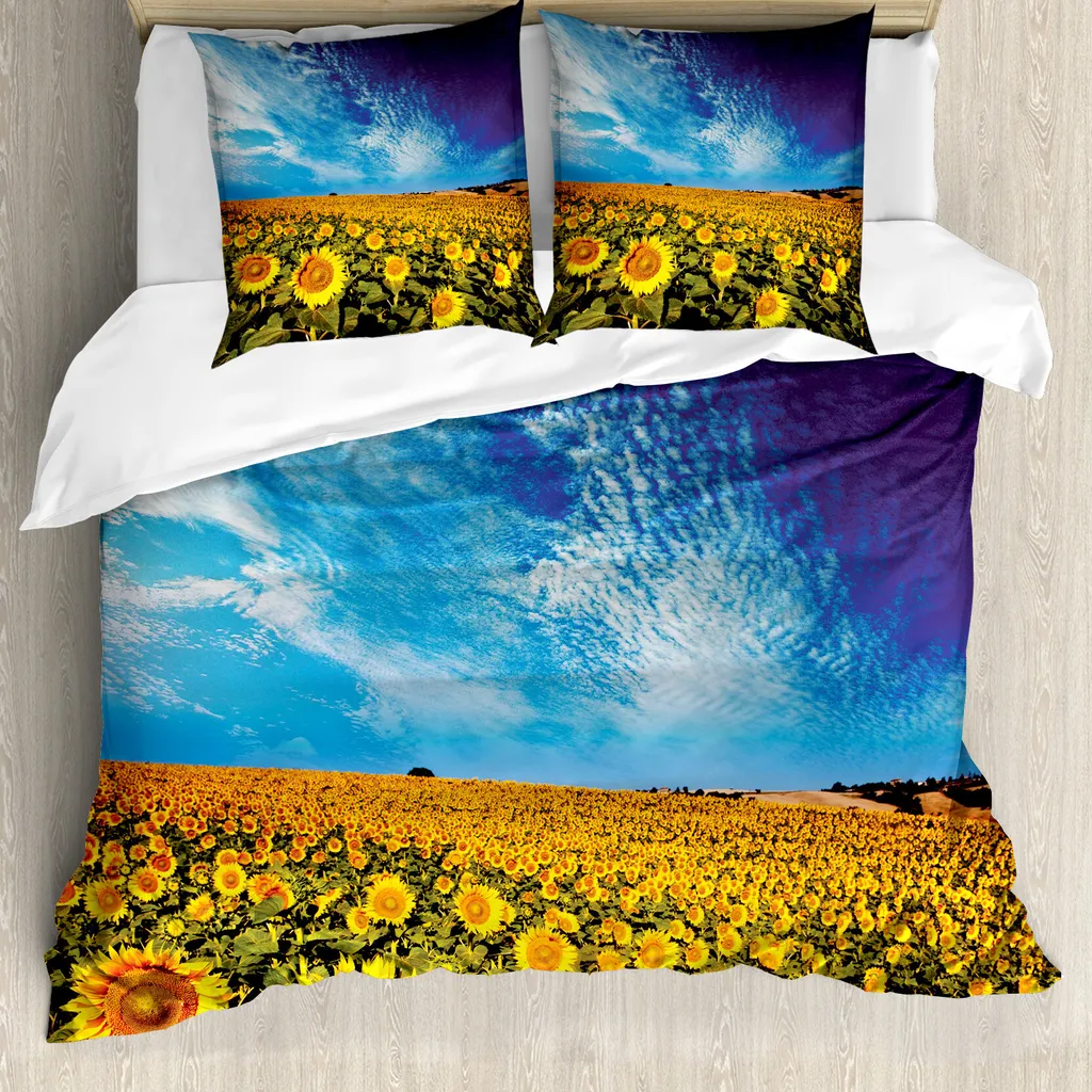 Copripiumino Anallergico ABAKUHAUS Sunflower 200x200 per Allergici