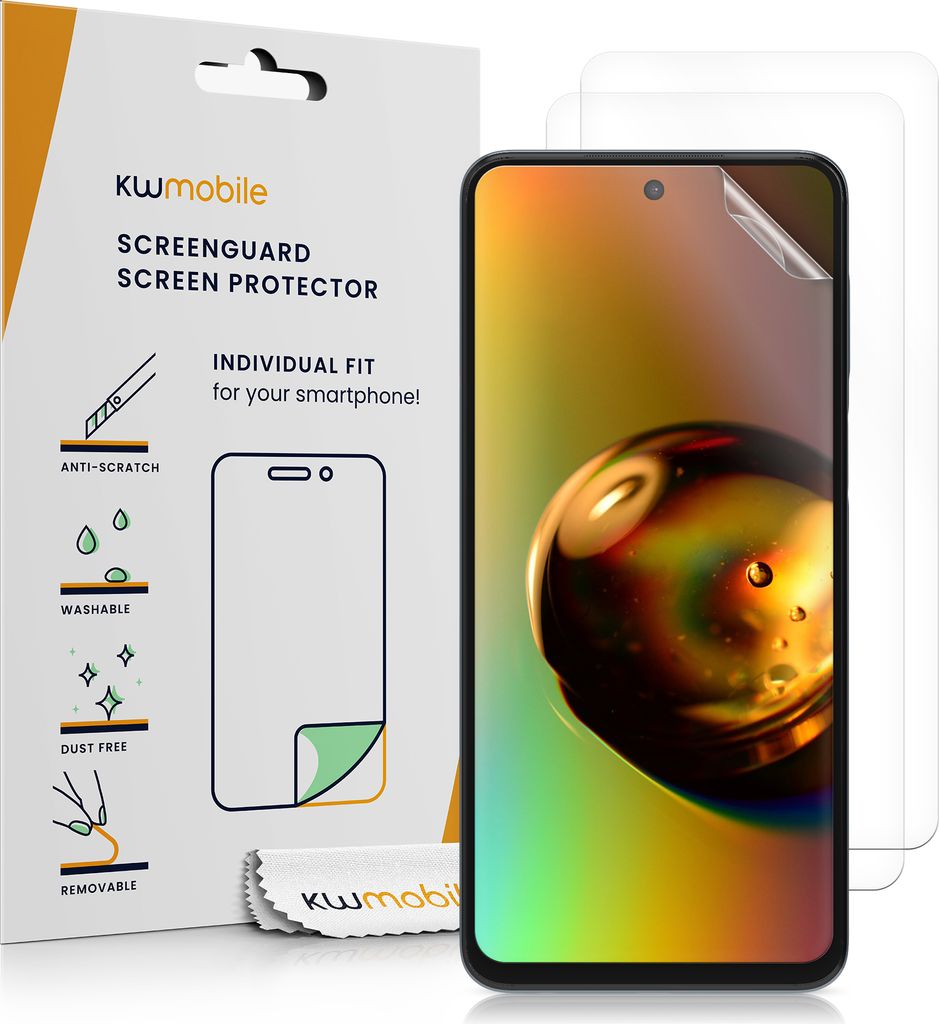 kwmobile 3x Displayschutzfolie kompatibel mit Xiaomi Redmi Note 9S / 9 Pro / 9 Pro Max Folie - klare Schutzfolien Set in transparent