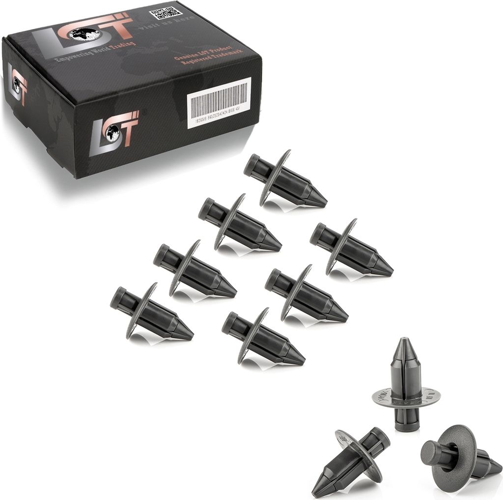 10x Heckklappen Hecktür Befestigung Clips Spreizniete FÜR SUZUKI in grau