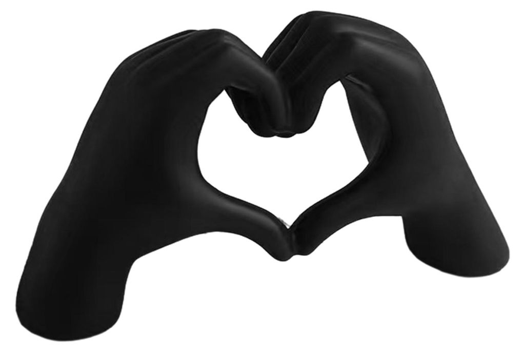 Valentinstag-Herz-Handornament, herzförmige Geste, Harzstatue, Skulptur, Heim-, Büro-, Hochzeits- und Partydekoration, romantische Dekoration