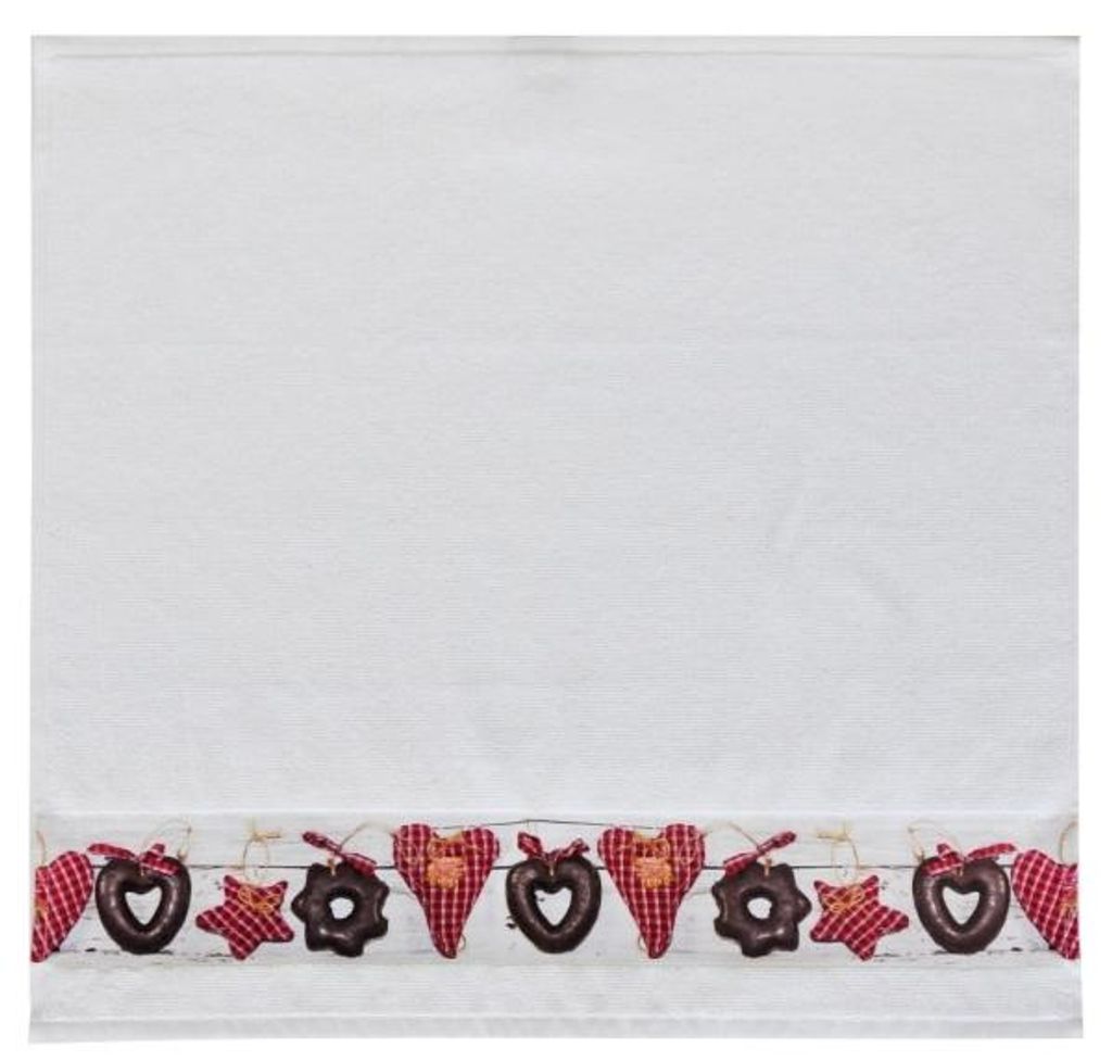 framsohn Geschirrtuch Frottier 'Lebkuchen' 50 x 50 cm Weiß