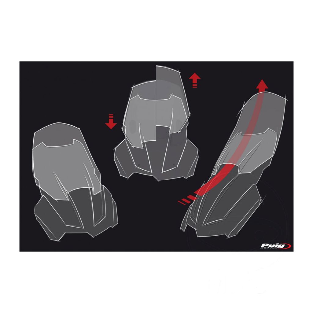 PUIG 4947N New Generation Touring passend fuer APRILIA DORSODURO 750 Schwarz