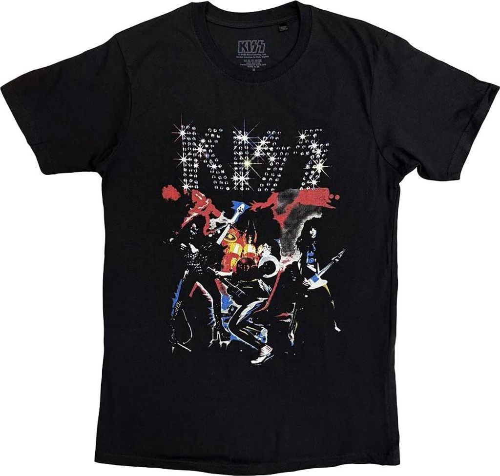 Kiss - T-Shirt für Herren/Damen Uni RO15002 (M) (Schwarz)