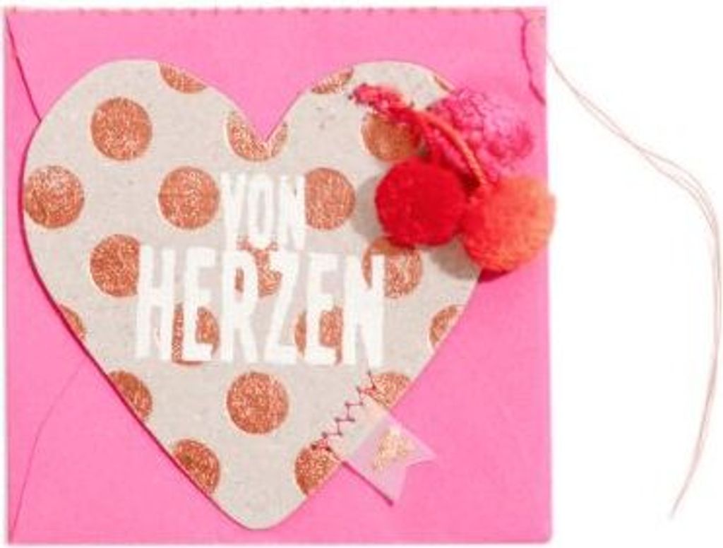 Mini Herz Kärtchen "Von Herzen"