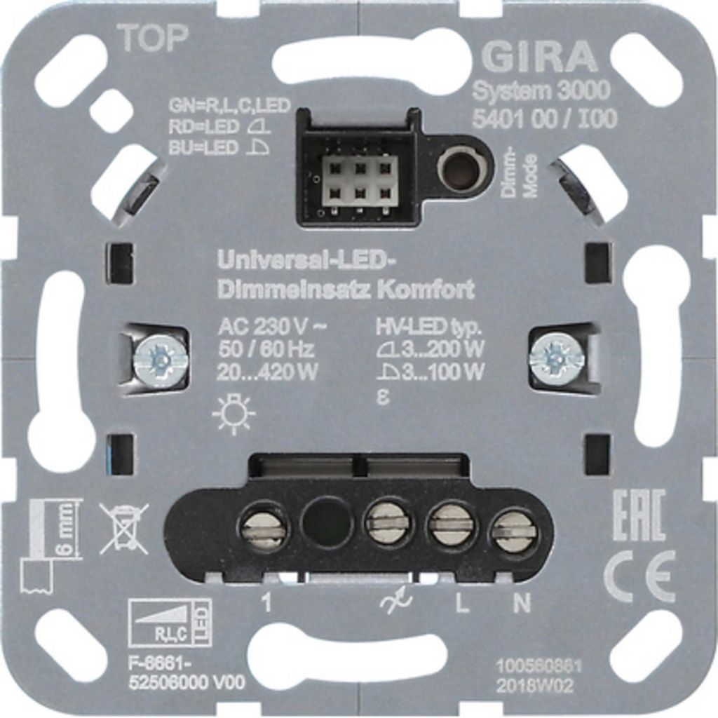 GIRA 540100 S3000 Uni-LED-Dimmeins. Komfort Produktbild 