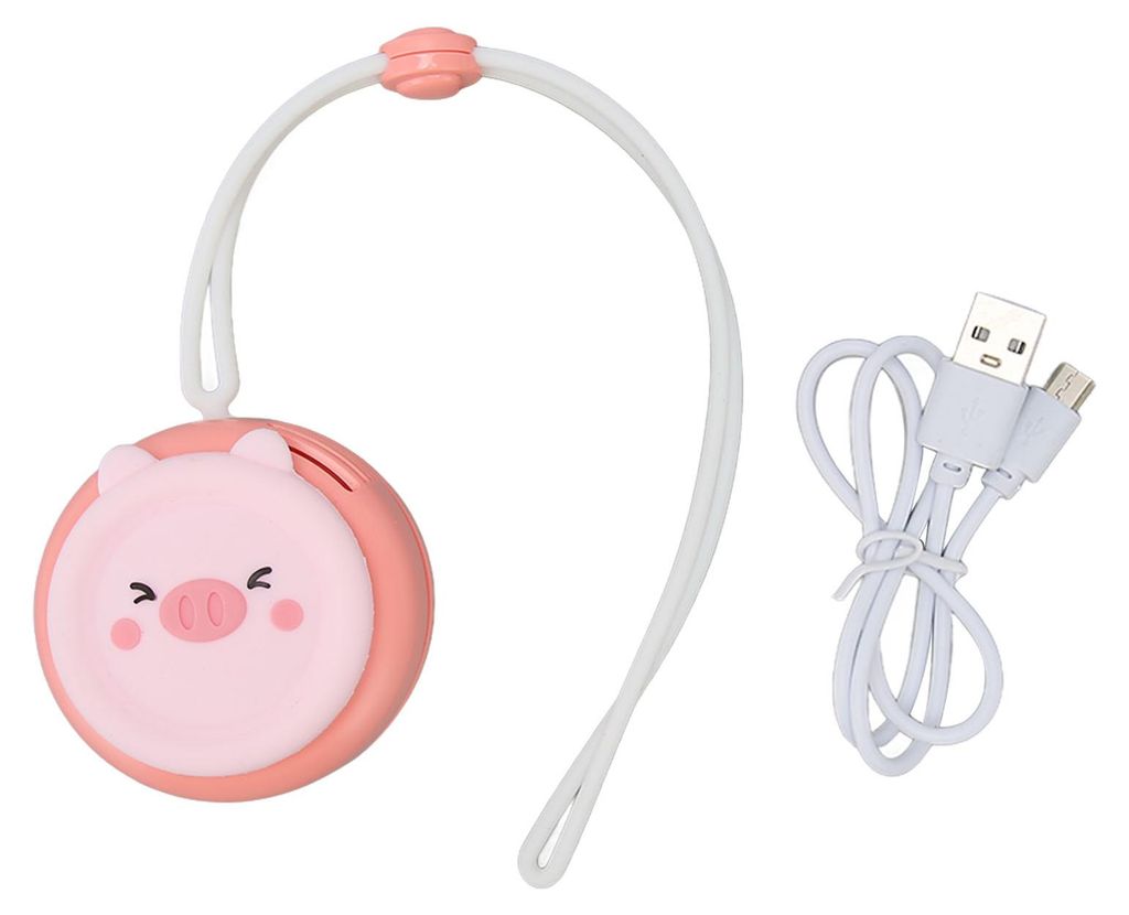 Wiederaufladbarer Halsketten-Ventilator mit verstellbarem Umhängeband, klingenlos, 3 Ebenen, Mini-Hängehals für Schweine im Freien