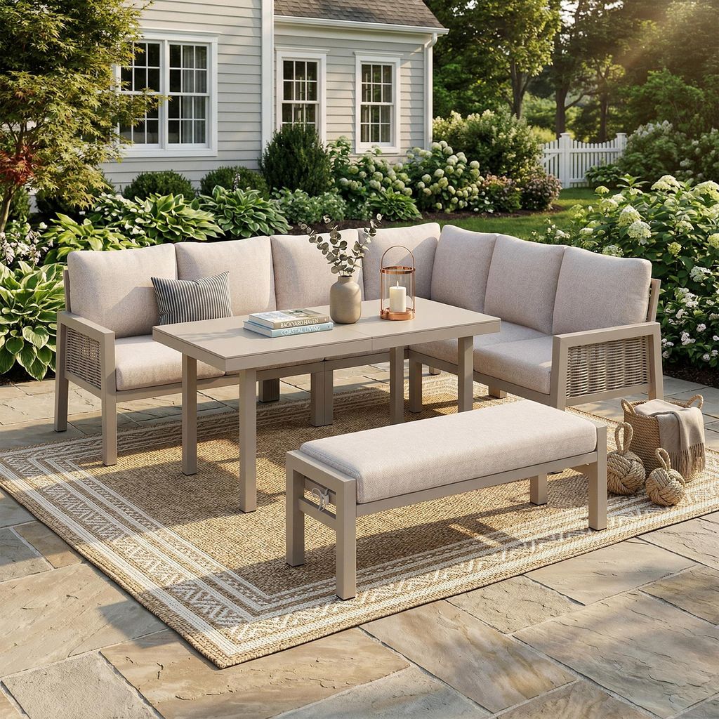 Garteneck-Essgruppe 8 Personen, Gartenmöbel-Set, Verzinktes Produktbild 