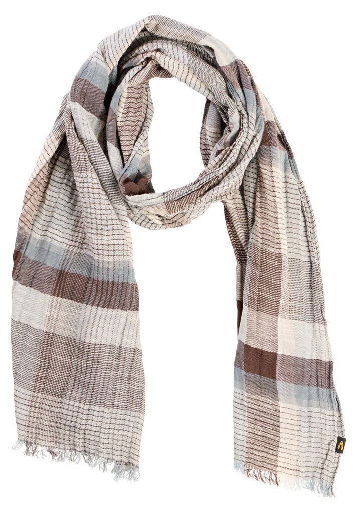 Multicolour Webschal aus Baumwoll-Twill