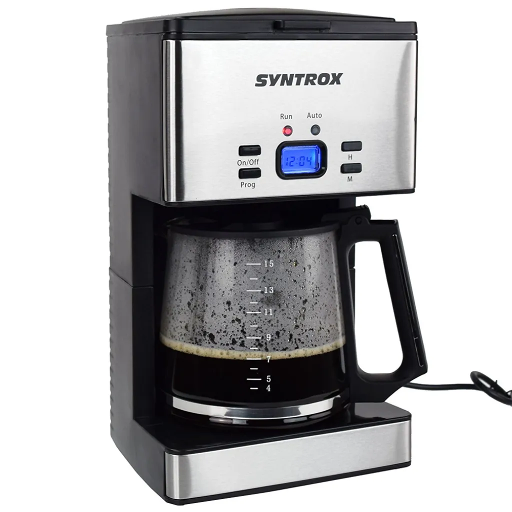Machine à café Syntrox programmable en inox brossé et écran digital - 3