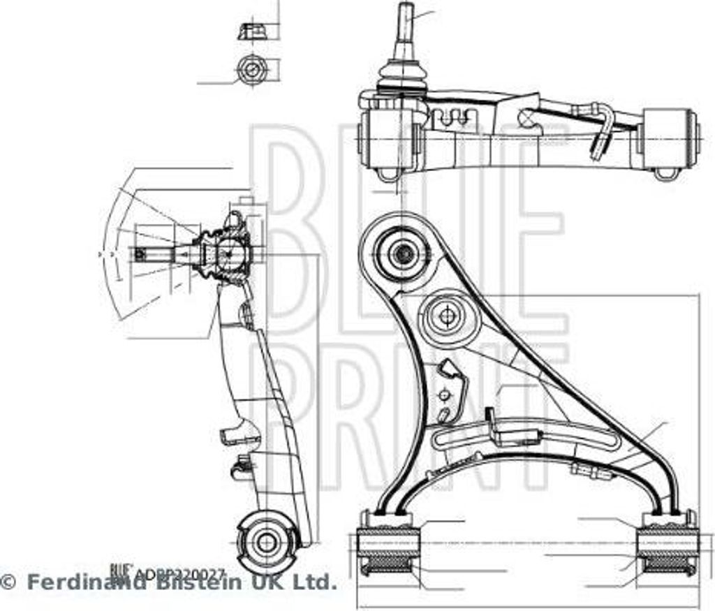 BLUE PRINT ADBP860192 Querlenker, Radaufhängung OE LR014133 kompatibel mit Discovery