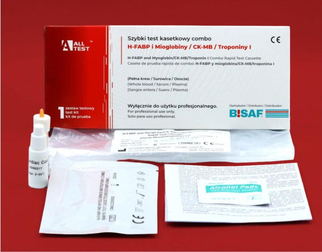 Kombinierter Herz-Kreislauf-Test - Kassettentest für H-FABP und Myoglobin / CK-MB / Troponin I 1 Stück.