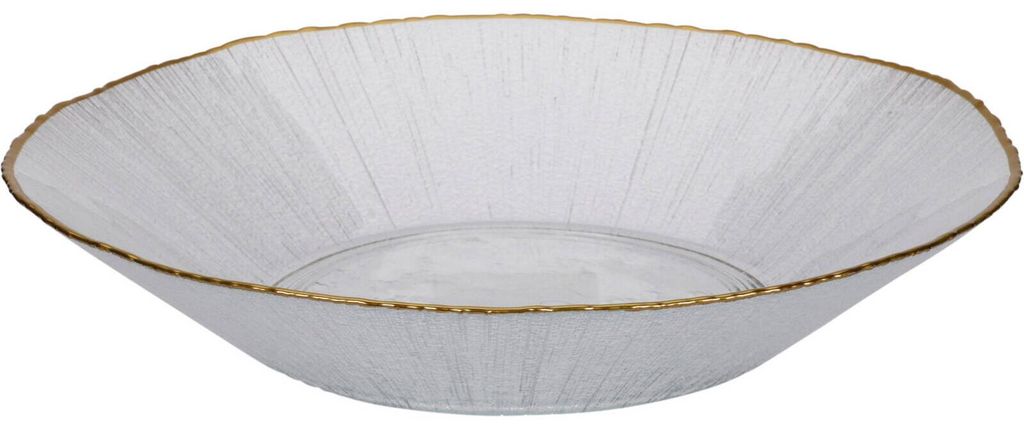Goldene Salatschüssel aus Glas 29,5 cm, 1,6 Liter Produktbild 