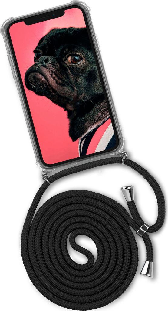 TWIST-Case + TWIST-Cord für iPhone 12 mini, Farbe:Black Diamond (Silber)