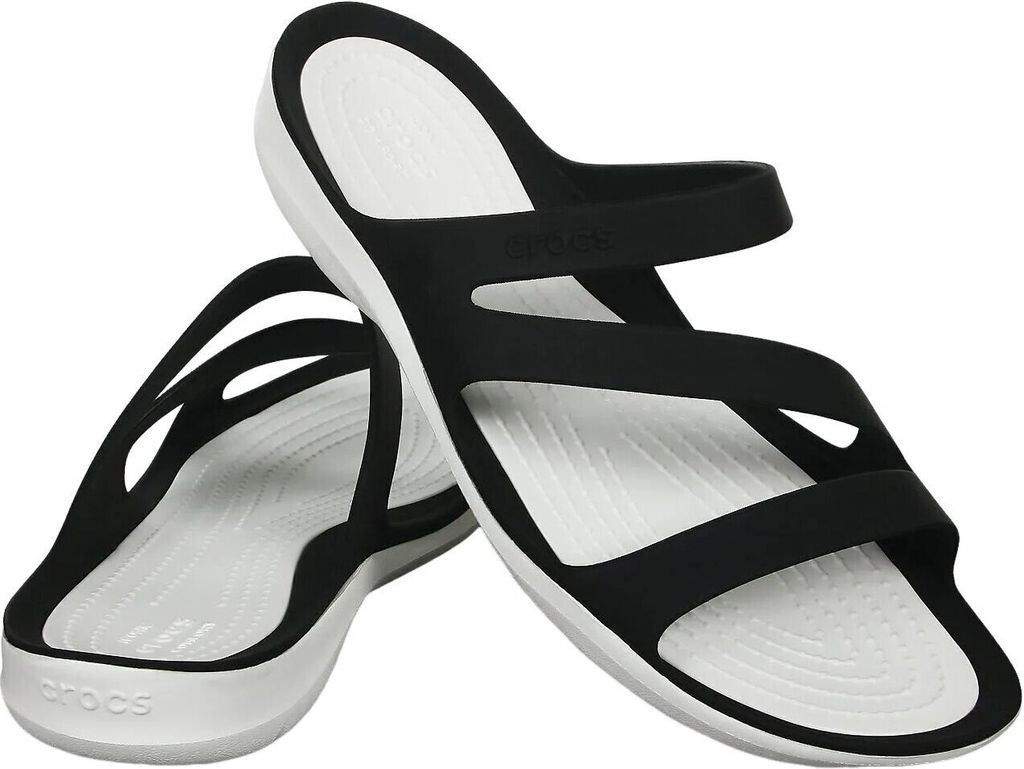 Crocs Swiftwater, Ženy, Dospělý, Pantofle, Černá, Bílá, Obrázek produktu 