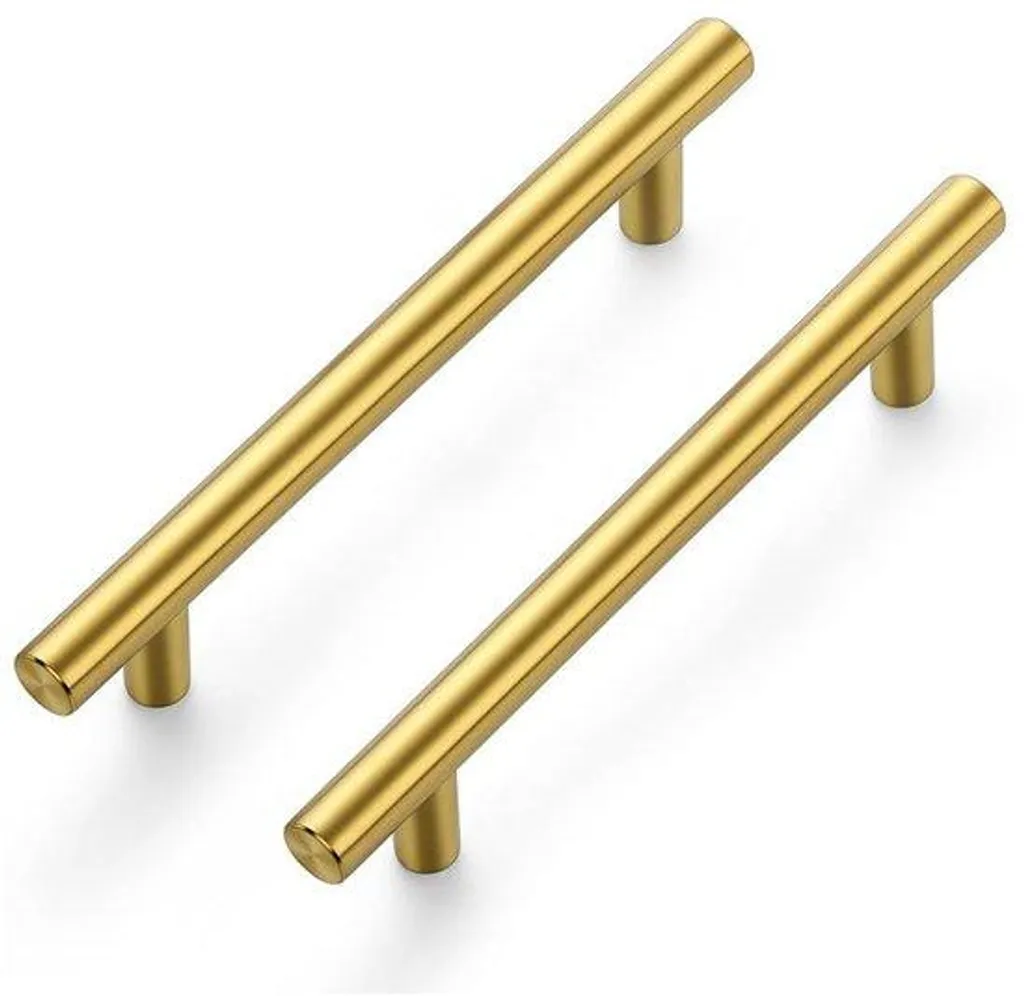 Lot de 20 poignées de meuble dorées inox pour placard et tiroir de cuisine