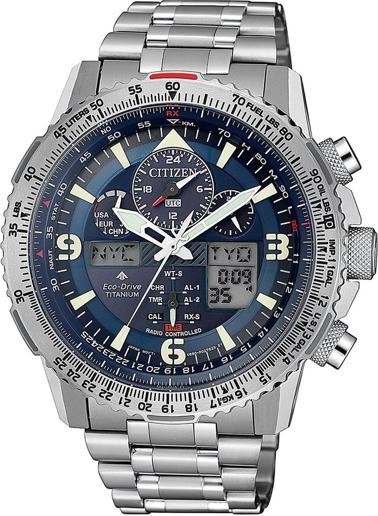 Citizen JY8100-80L Promaster Sky Herren-Funkuhr Eco-Drive Titan 1