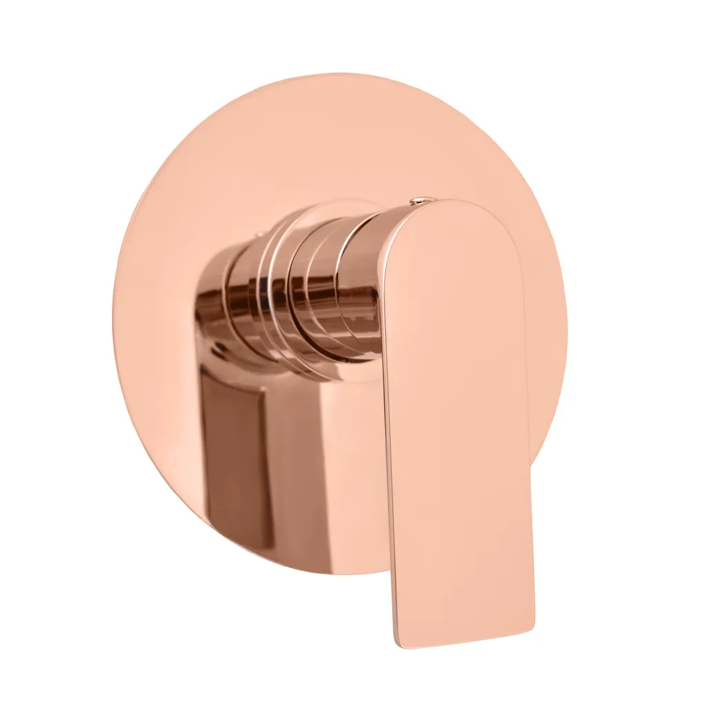 Aménagez votre douche italienne avec le mitigeur NIL Rose Doré Brillant