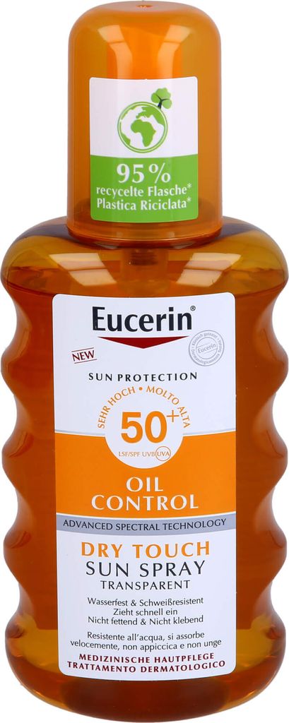 Eucerin Oil Control Sun Spray Transparent LSF 50+, 200 ml Öl