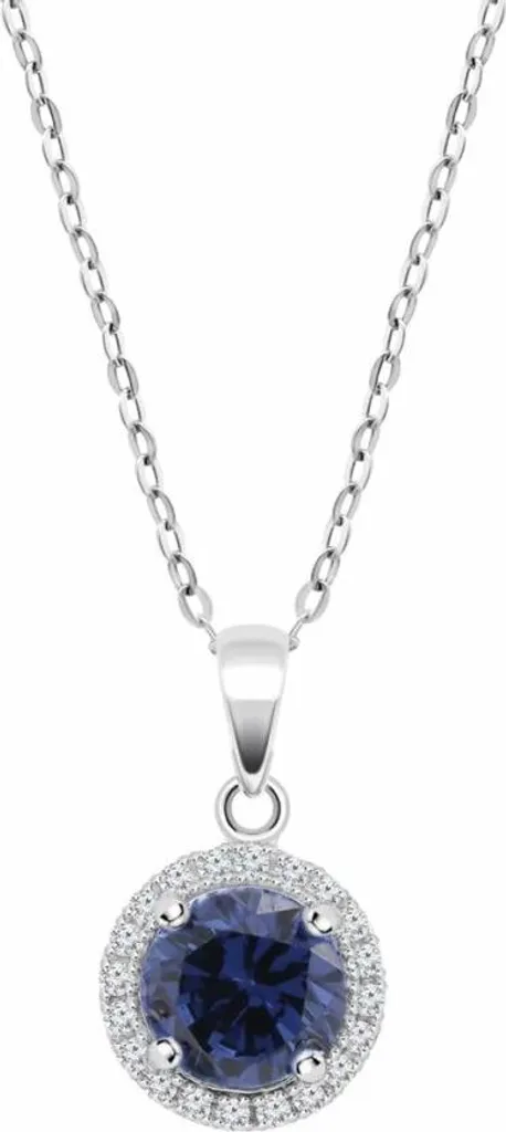 Collier femme anti-ternissement Lotus LP3790-1/1 Bleu argent robuste
