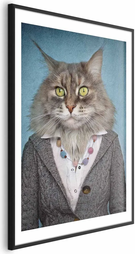 Idea Regalo Originale: Poster Mrs Cat 60x90 Incorniciato Nero