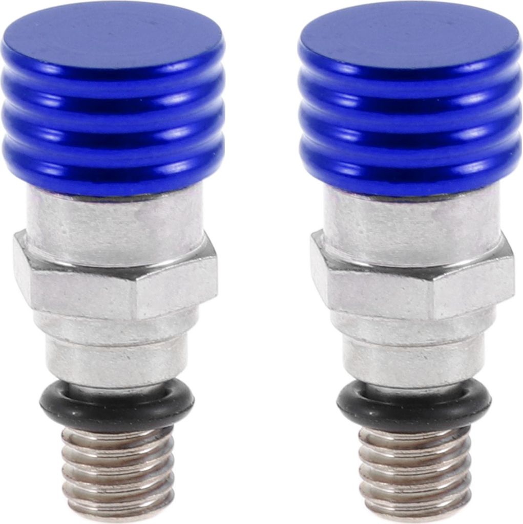 2 Stück M5x0.8 Universal Motorrad Schraube - Dirt Bike Motocross Gabel Luftentlüftungsventil - Metall Blau