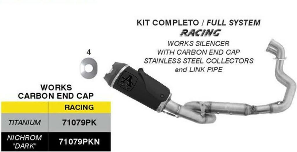ARROW Works komplettes schwarzes Nichrom-Rennsportauspuffsystem für Suzuki GSX-8S