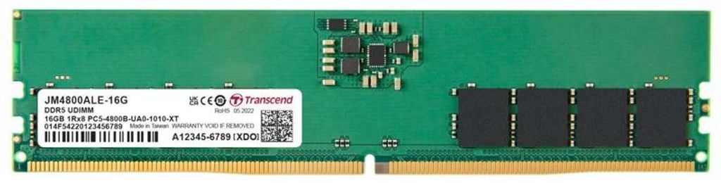 Transcend JetRAM DDR5 4800 16GB U-DIMM Produktbild 