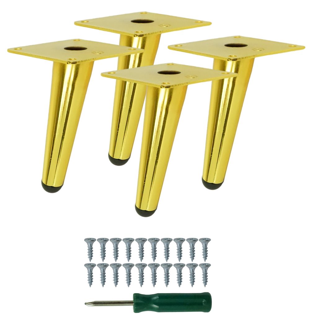 Schräg stehende Stahlbeine 13 cm, Set mit Schrauben, Produktbild 