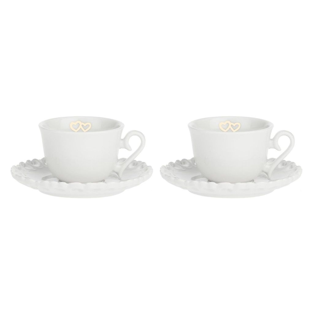 La Porcellana Bianca 2er-Set Kaffeetassen mit Untertasse P013900215